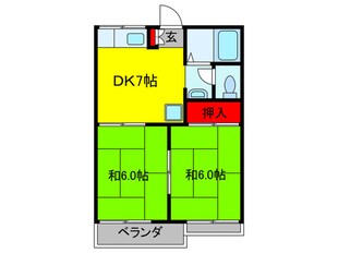 ハイツまほろばＢ棟の物件間取画像